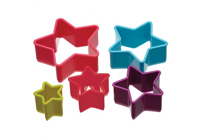 Colour Works Set of 5 Star Cookie Cutters